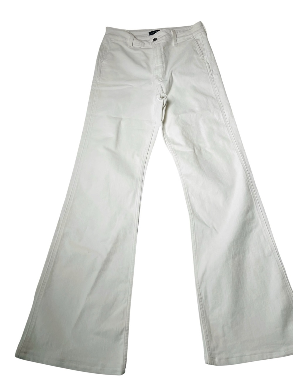 J. Crew White Flared High-Rise Jeans